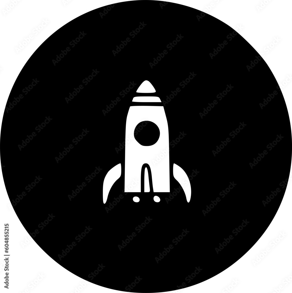 rocket icon, sign, symbol, vector, art