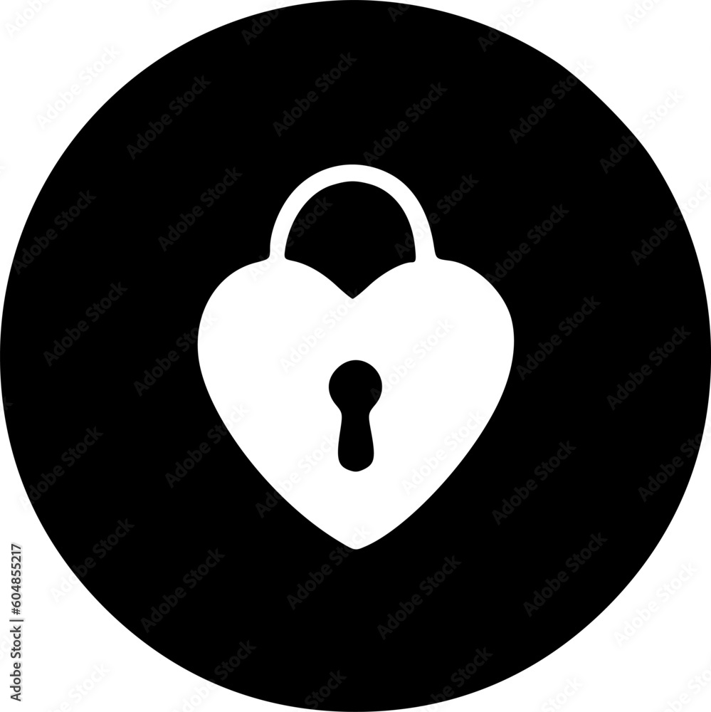 heart lock icon, sign, symbol, vector, art heart lock icon, sign, symbol, vector, art