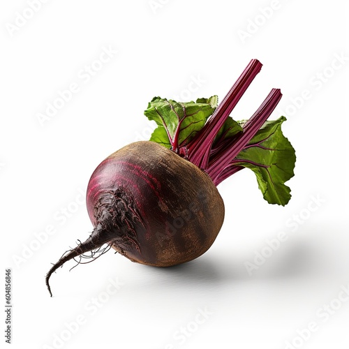 fresh red beet with leaves isolated on white background, Beetroot