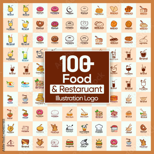 Illustration Noodles Logo With Chopsticks On It, Noodle Chinese Illustration Design, And Logo. With Premium Vector Design. Plate With A Fork, Free Premium Vector.
