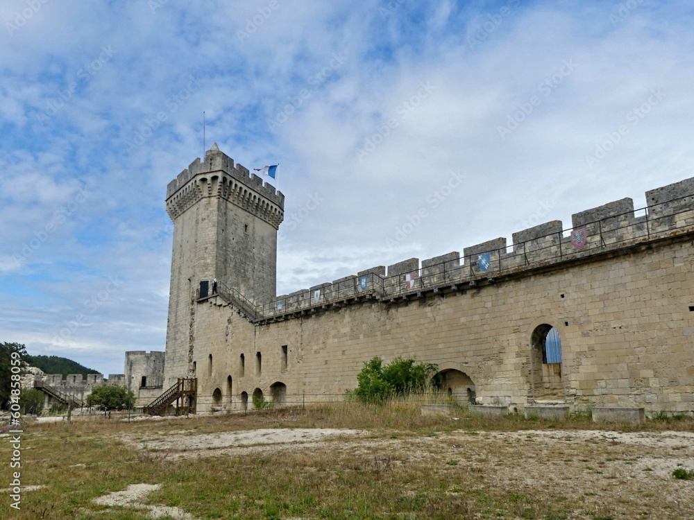 Beaucaire, May 2023 : Visit of the magnificent city of Beaucaire in Provence - View on the castle