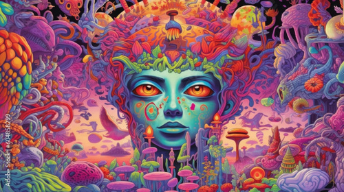 Psychedelic trip created with generative AI technology