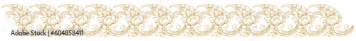 Gold line art, buddhism temple element and background pattern decoration motifs for pillar pattern