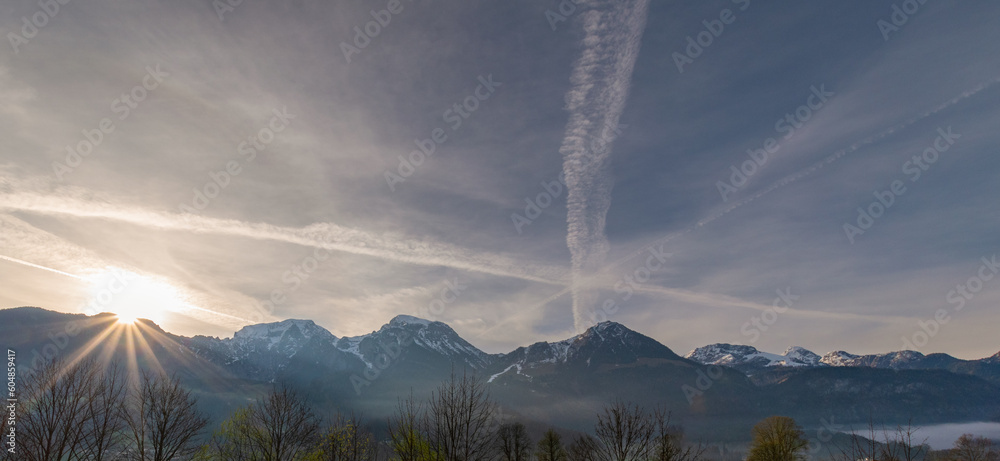 misty sunrise in the mountains (National Park Berchtesgaden)