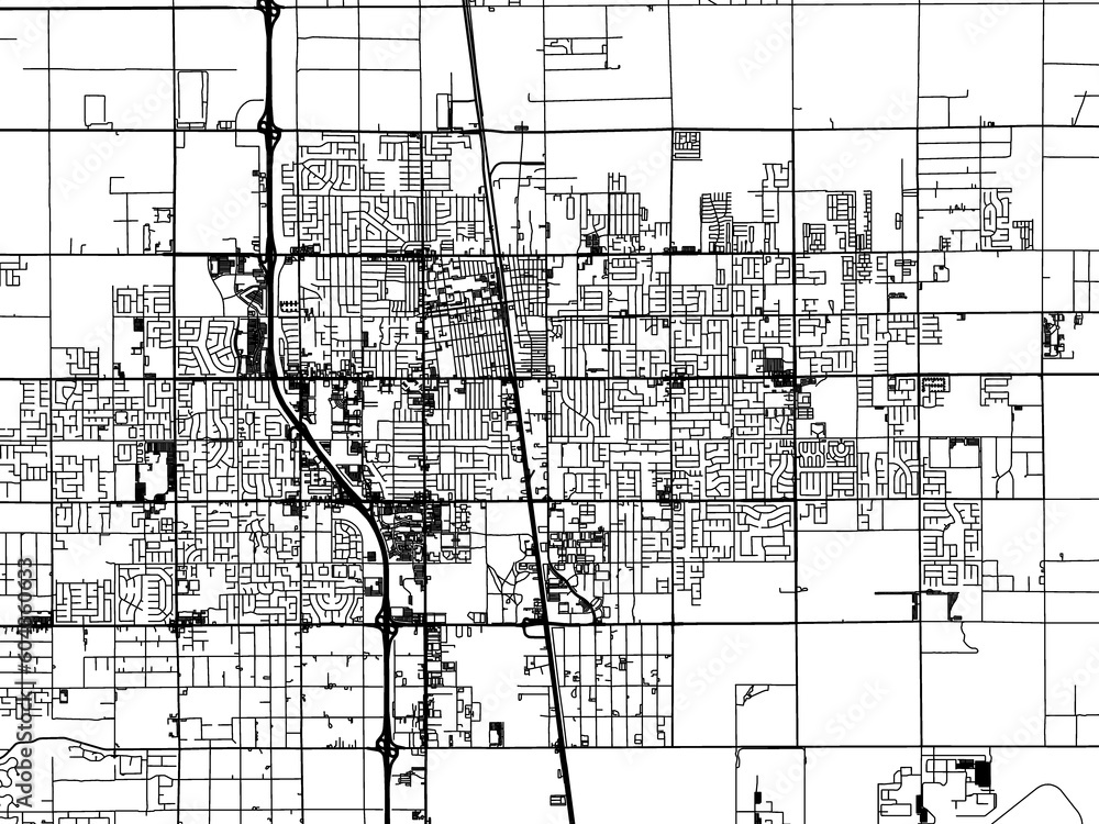 Naklejka premium Road map of the city of Lancaster California in the United States of America on a transparent background.