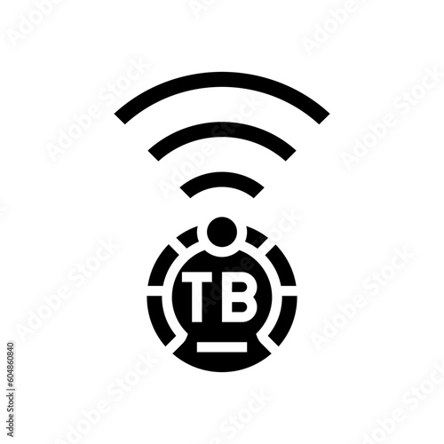 terabyte internet speed future technology glyph icon vector. terabyte internet speed future technology sign. isolated symbol illustration