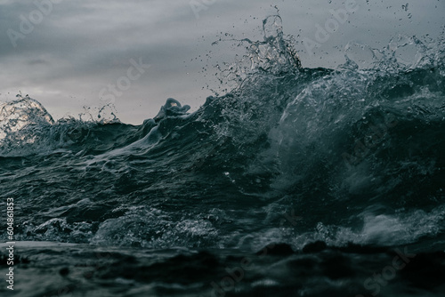 Fototapeta Naklejka Na Ścianę i Meble -  High raging waves in the sea
