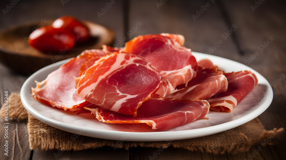 Spanish ham menu dish ,generative ai Spanish ham menu dish ,generative ai