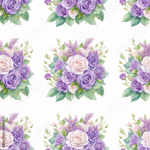 seamless texture of watercolor roses