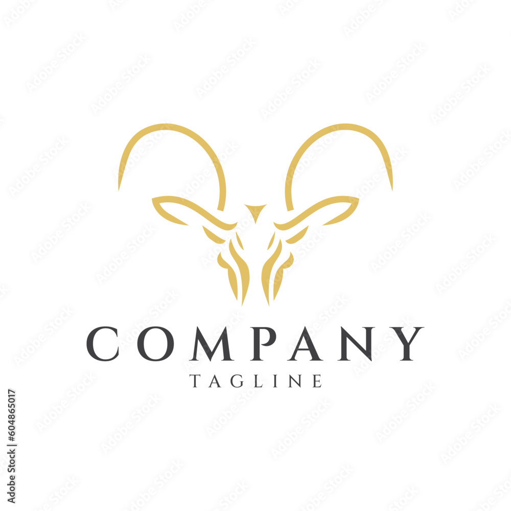 Abstract goat head logo design vector illustration Abstract goat head logo design vector illustration