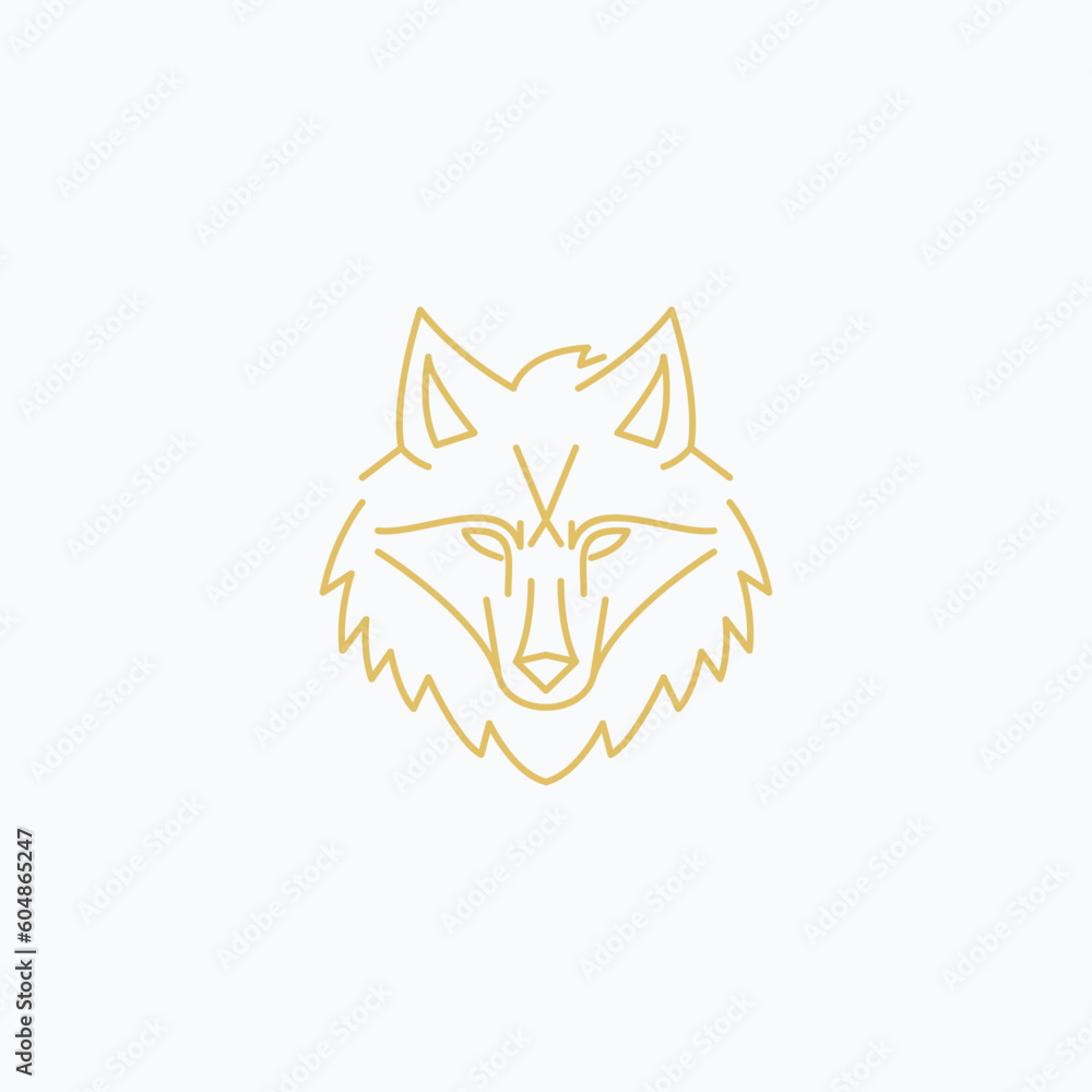 Fototapeta premium Abstract wolf head logo design vector illustration