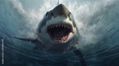 A shark with a mouth open © DLC Studio