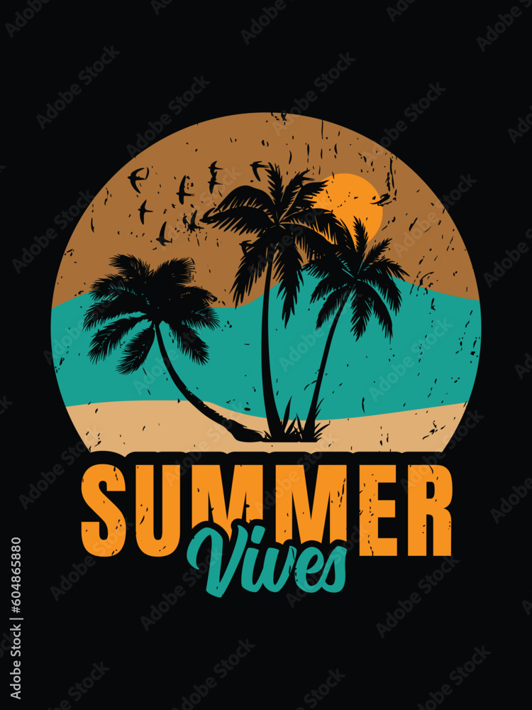 Summer T-Shirt Design, Summer time