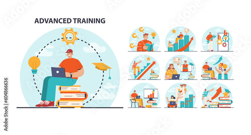 Advanced training set. Increasing of business or professional competences