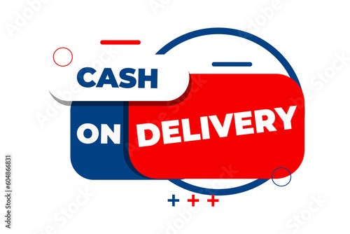 Cash on delivery badges collection. Cash on delivery label