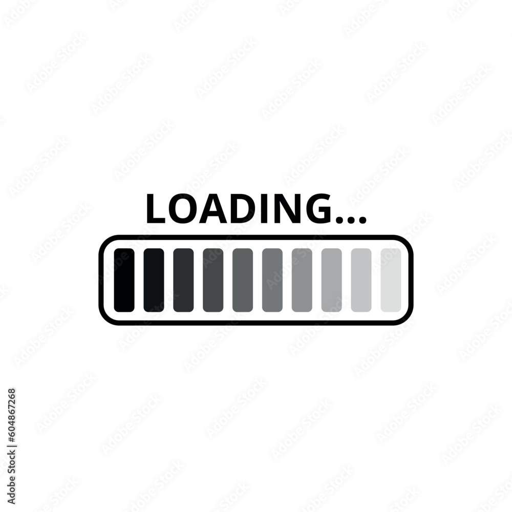 Loading bar flat vector illustration. Loading bar flat vector illustration.