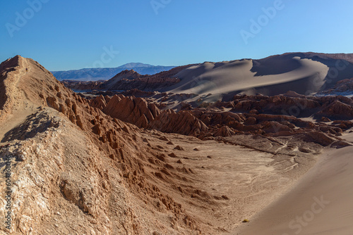 Atacama Desert, San Pedro de Atacama, Antofagasta, Chile on May 02, 2023. Moon Valley.