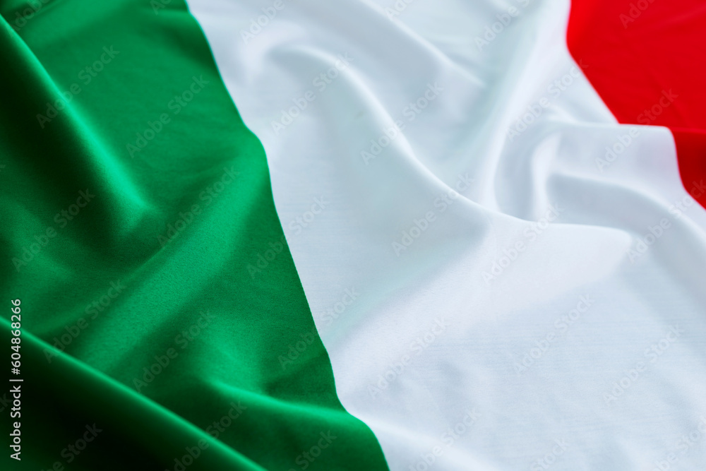 Closeup of italian waving flag Closeup of italian waving flag