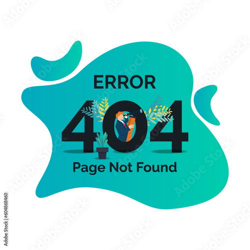404 error page not found web page design vector illustration