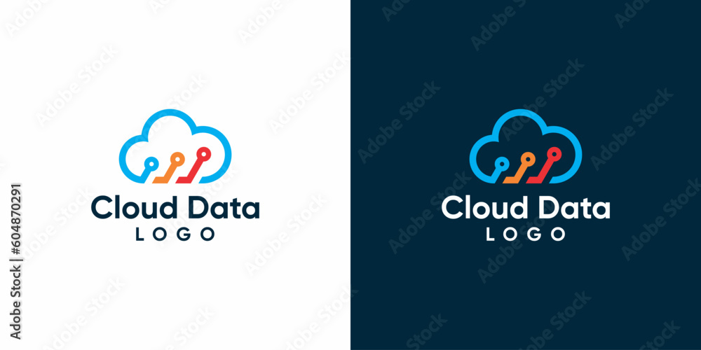 cloud data logo design inspiration vector cloud data logo design inspiration vector