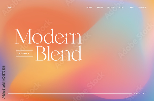 Trendy gradient summer fluid wave background, colorful abstract liquid . Futuristic design wallpaper for banner, poster, cover, flyer, presentation, advertising, landing page