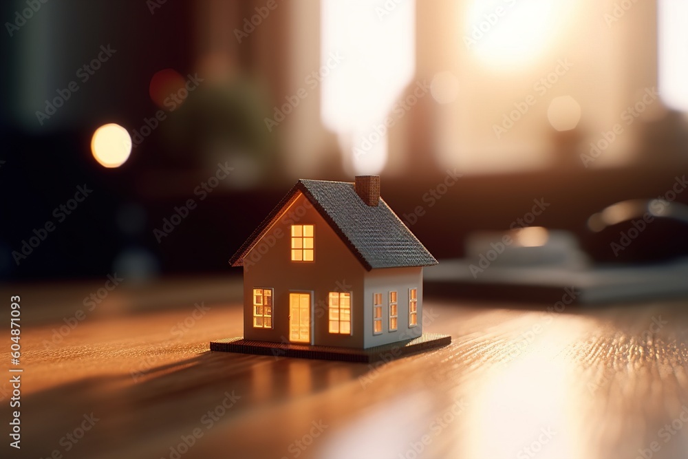 toy house on the floor in the room Generative AI toy house on the floor in the room Generative AI