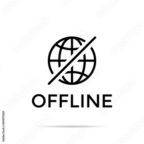 Offline internet icon vector. Off network symbol concept