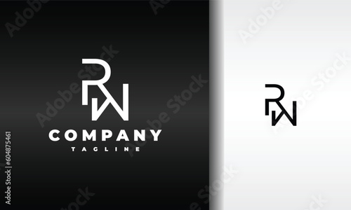 monogram initial letter RM logo