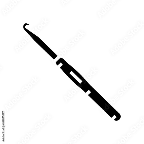 crochet hook knitting wool glyph icon vector. crochet hook knitting wool sign. isolated symbol illustration