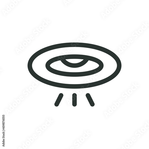 Ceiling spot isolated icon, ceiling recessed spotlight vector icon with editable stroke