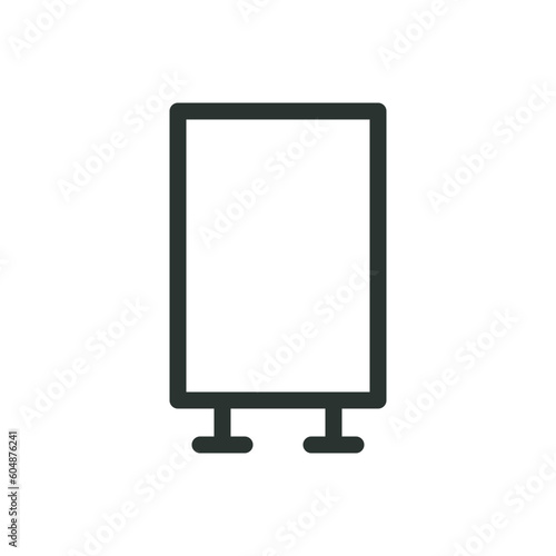 Fluorescent starter vector icon with editable stroke