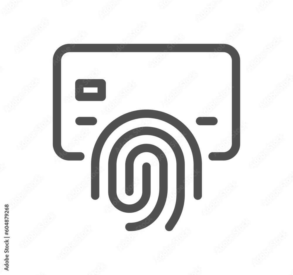 Biometric related icon outline and linear vector. Biometric related icon outline and linear vector.