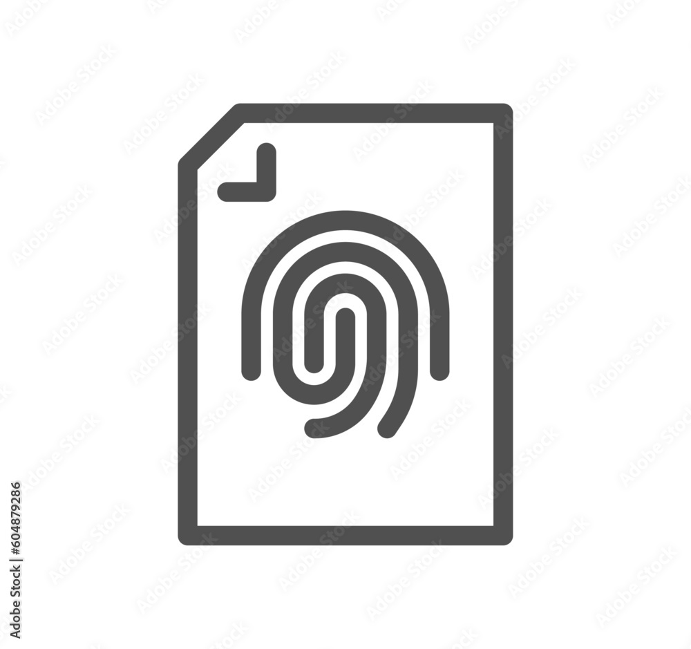 Biometric related icon outline and linear vector. Biometric related icon outline and linear vector.