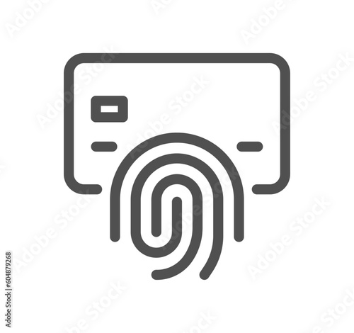 Biometric related icon outline and linear vector.