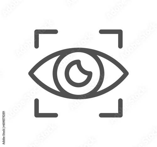 Biometric related icon outline and linear vector.