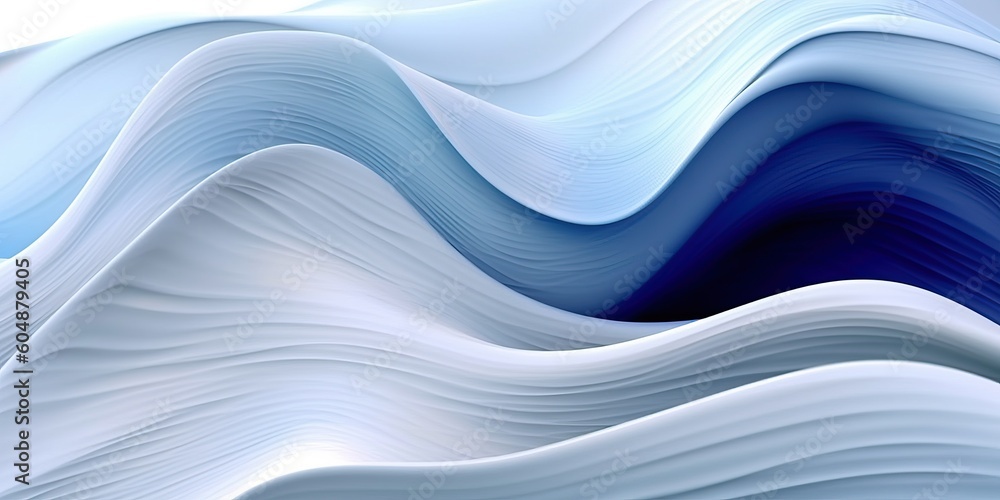 Obraz premium Abstract blue flowing background, generative ai