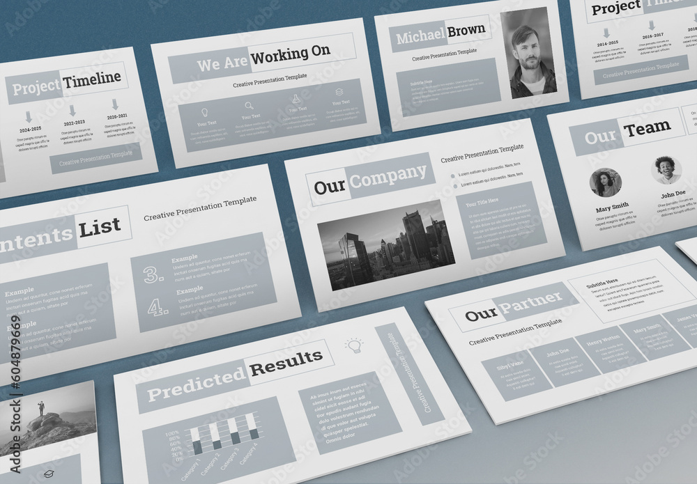 Project Proposal Presentation Template Stock Template | Adobe Stock