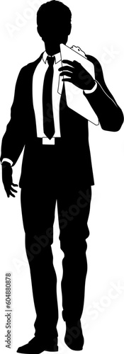 Silhouette business person ...