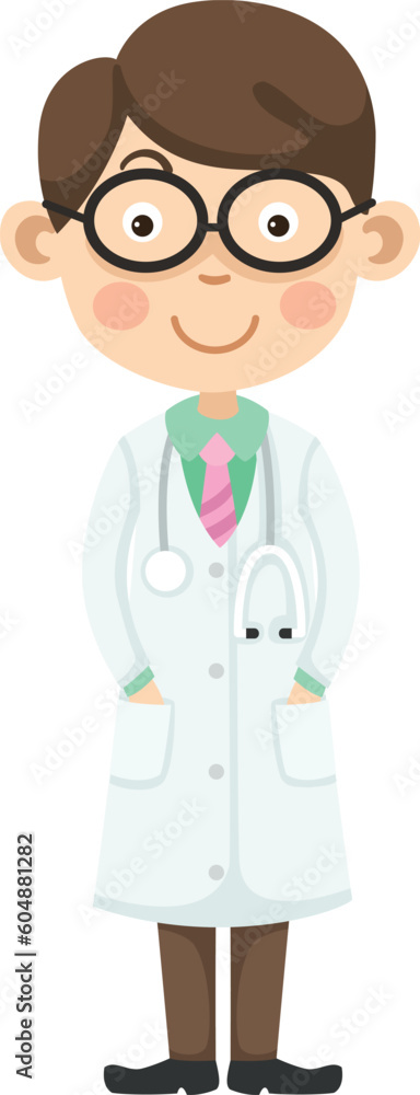 Profession doctor vector illustration on white background Profession doctor vector illustration on white background
