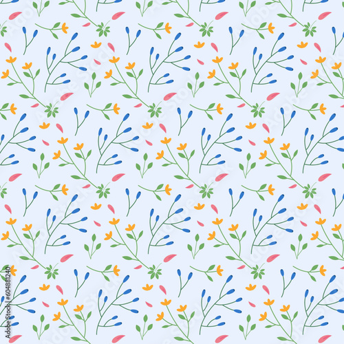 Vector flower and leaf pattern collection