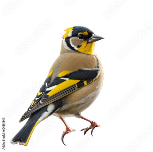European goldfinch, Goldfinch bird, isolated, transparent background, no background. PNG. Generative AI. © PNG&Background Image