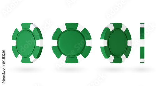 3d vector casino chips.