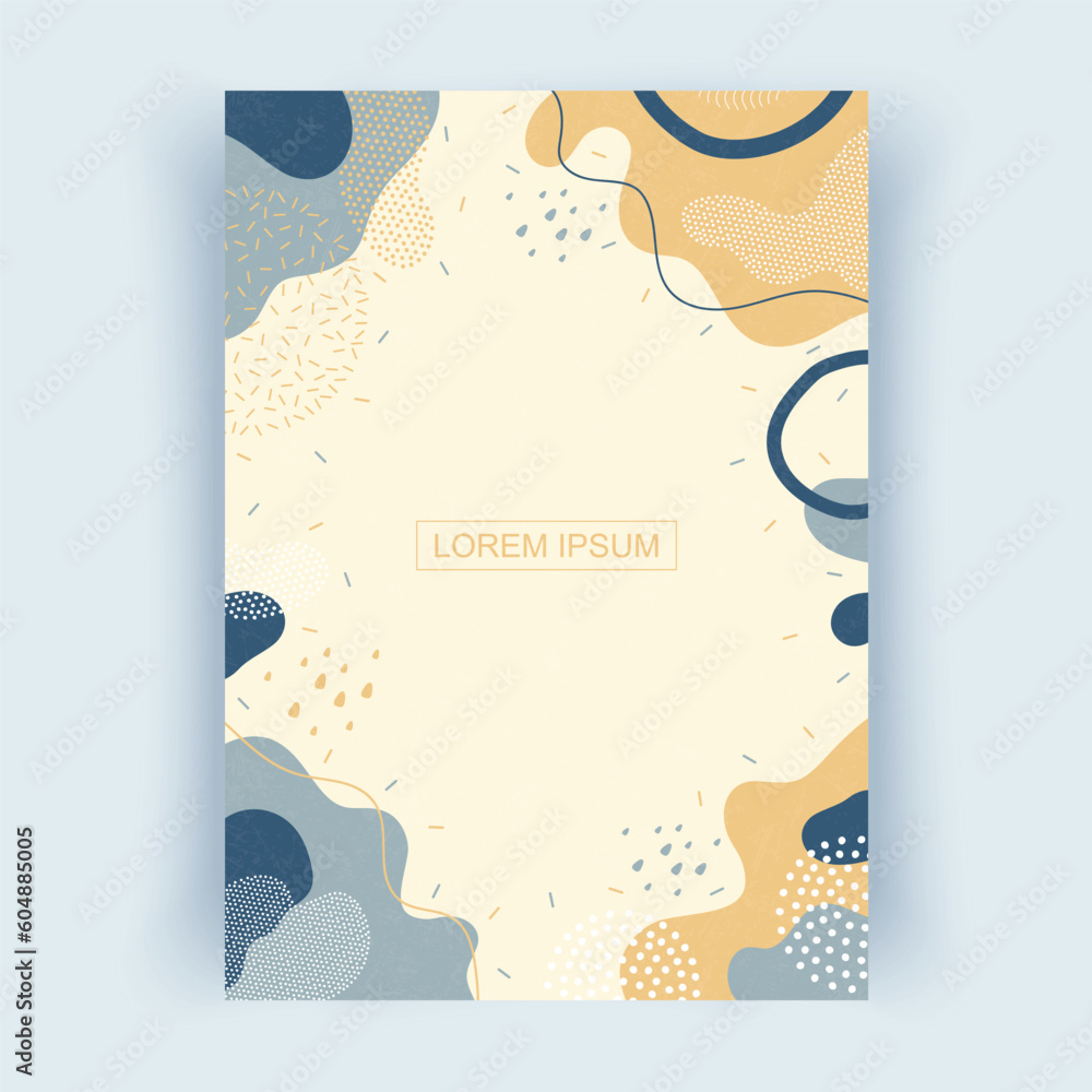 Cover with abstract shapes. Cover layouts A4 format, vertical orientation. Cover with abstract shapes. Cover layouts A4 format, vertical orientation.