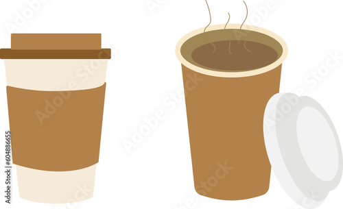 Delicious coffee paper cup icons, vector illustration design