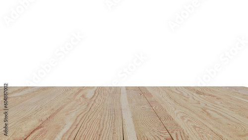 A blank empty wooden table top for product placement. © Design istock