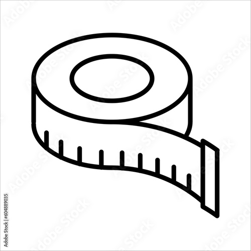 Measuring icon. High quality black outline pictogram for web site design and mobile apps on a white background.