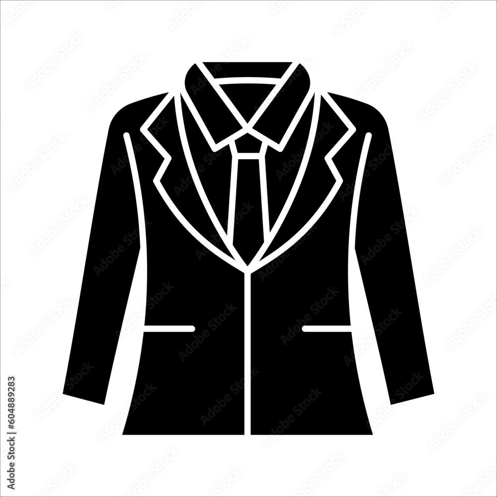Suit icon, tie business icon, vector illustration on white background. Suit icon, tie business icon, vector illustration on white background.