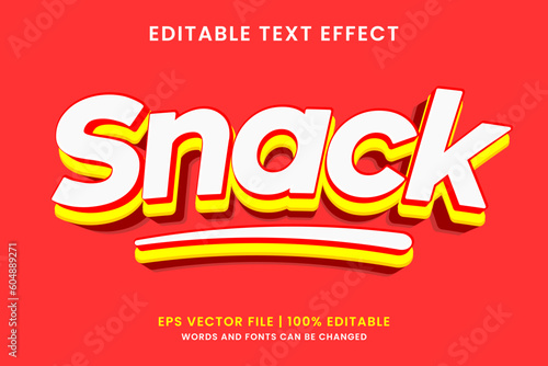 Snack editable text effect