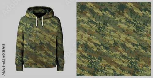 jacket hoodie camo pattern