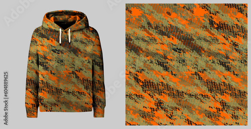 jacket hoodie camo pattern